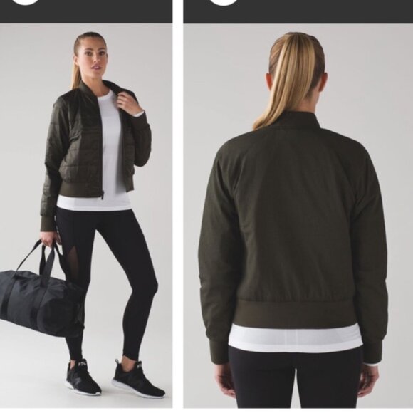 Lululemon Non-Stop Bomber Reversible Jacket Puffer Zipper Pockets Minimalist 8 - Picture 6 of 16